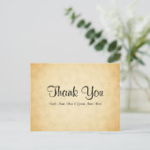 Parchment Pattern Design Hochzeit Vielen Dank Postkarte (Stehend Vorderseite)