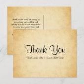 Parchment Pattern Design Hochzeit Vielen Dank Postkarte (Vorne/Hinten)
