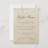 Parchment Sparkle Dusche Einladung (Rückseite)