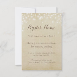 Parchment Sparkle Dusche Einladung