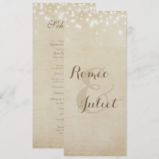 Parchment Sparkle Einladung (Vorne/Hinten)