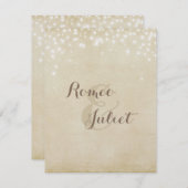 Parchment Sparkle Einladung (Vorne/Hinten)