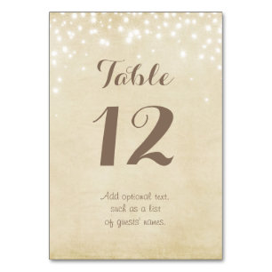 Parchment Sparkle Tischnummer