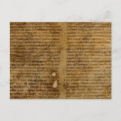 Parchment text with antique writing, old paper postkarte (Vorderseite)