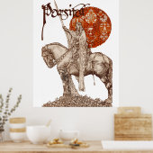 PARCIFAL AUF ANFRAGE VON HOLY GRAIL Schwarz-weiß R Poster (Küche)