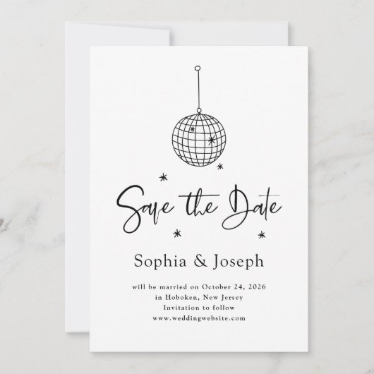 Parco Civico-Ciani | Schwarzweiß mit Foto Save The Date (Vorderseite)