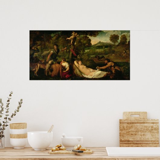 Pardo Venus oder Jupiter und Antiope Poster (Küche)
