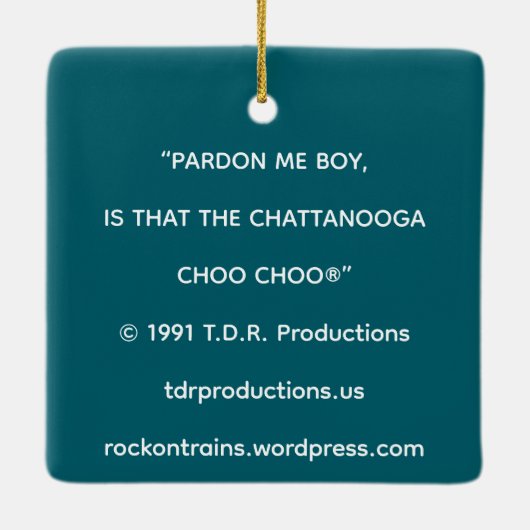 "Pardon Me Boy" by Tom Rock Ceramic Ornament (Rückseite)