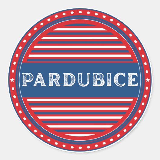 Pardubice City Pride Emblem – Czech Identity Runder Aufkleber (Vorderseite)