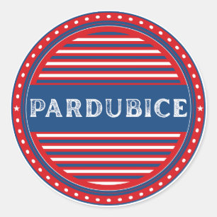 Pardubice City Pride Emblem – Tschechische Identit Runder Aufkleber