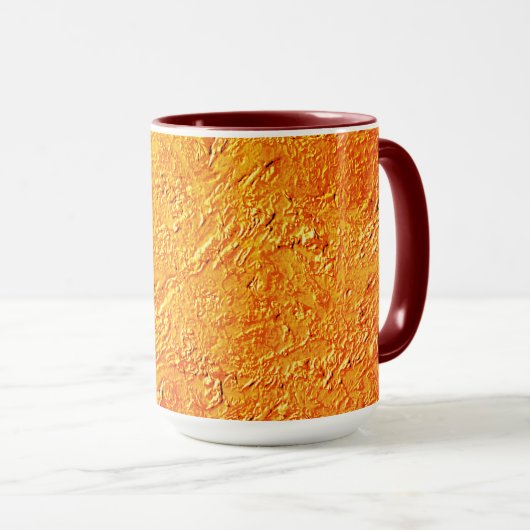 Parede defeituosa com textura amarela e laranja tasse (VorderseiteRechts)