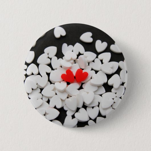 Pareja de corazones enamorados button (Vorderseite)