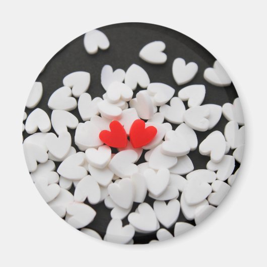 Pareja de corazones enamorados magnet (Vorne)