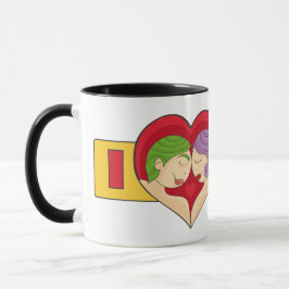 Pareja de enamorados tasse