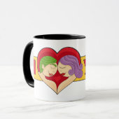 Pareja de enamorados tasse (Vorderseite Links)