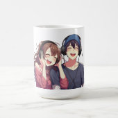 Pareja Disfrutando Música Juntos Kaffeetasse (Mittel)