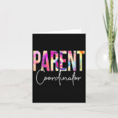 Parent Coordinator Tie Dye Back To School Apprecia Karte (Vorderseite)