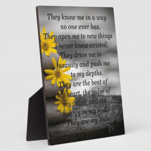 Parent Plaque mit Gedicht Fotoplatte (Seite)