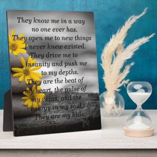 Parent Plaque mit Gedicht Fotoplatte (Seite)