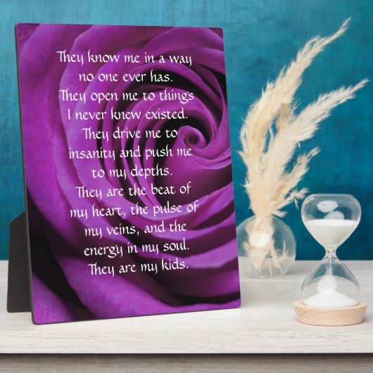 Parent Plaque mit Gedicht Fotoplatte (Seite)