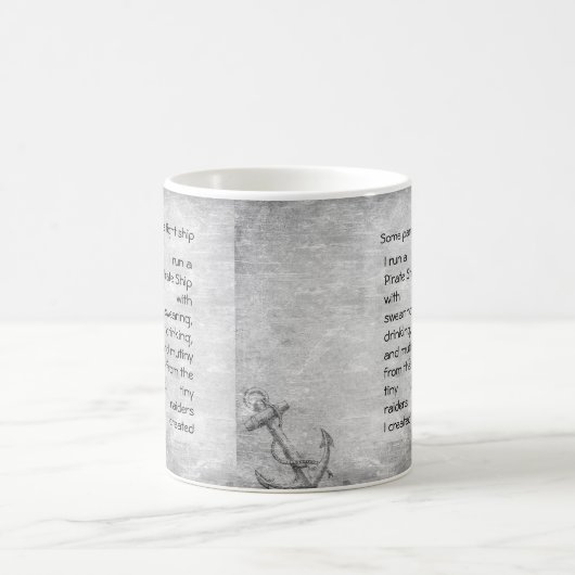 Parentage Pirate Quote Schiff Kaffeetasse (Mittel)