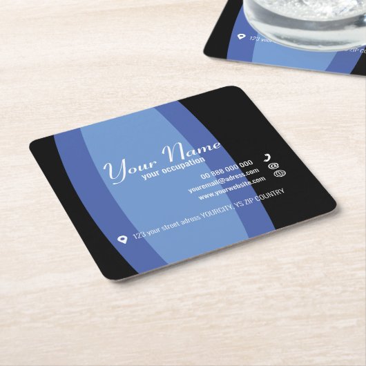 PARENTHESE Collection Business Card Paper Unterset Rechteckiger Pappuntersetzer (angewinkelt)