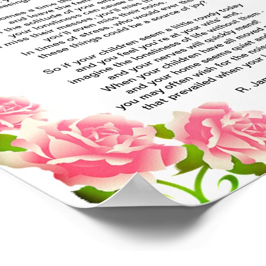 "Parenthood" Parental Guidance Poem Poster (Ecke)