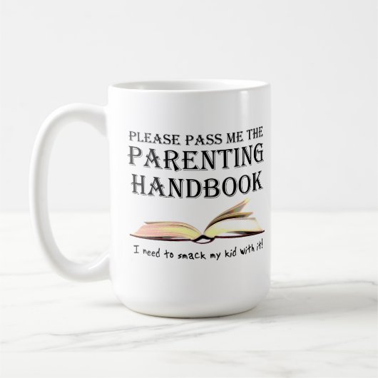 Parenting-Handbuch-lustige Tasse (Links)