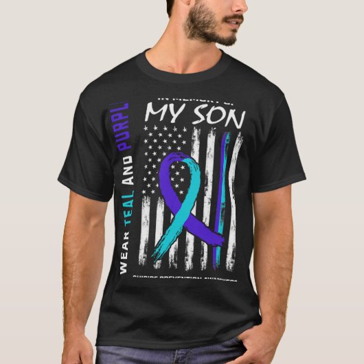 Parents In Memory Of Son Suicide Awareness Prevent T-Shirt (Vorderseite)