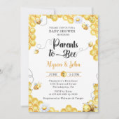 Parents To Bee Baby Shower Invitation Einladung (Vorderseite)