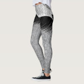 Parero Skirt Silver Glitzer Funkelnd Glam Schwarz Leggings (Links)