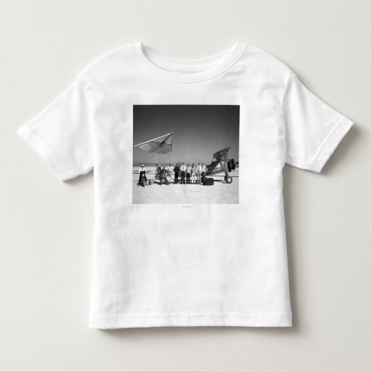 Paresev 1-A und Schleppseil-Flugzeug mit Crew und Kleinkind T-shirt (Vorderseite)