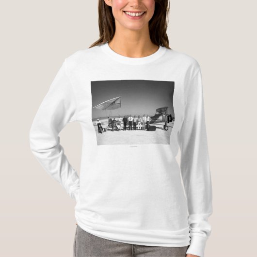Paresev 1-A und Schleppseil-Flugzeug mit Crew und T-Shirt (Vorderseite)