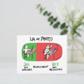 Pareto-Gesetz Postkarte (Stehend Vorderseite)