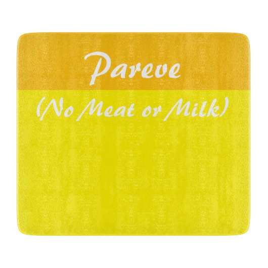 Pareve Kosher Kitchen Cutting Board Schneidebrett (Vorderseite)