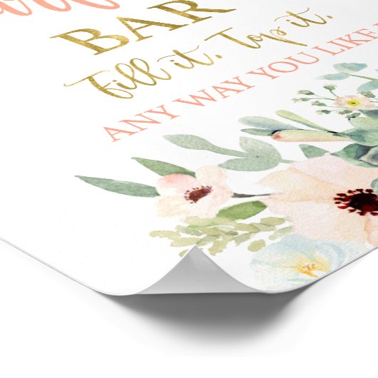 Parfait Bar succulous sign Poster (Ecke)