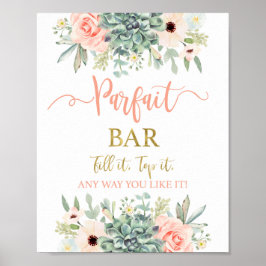 Parfait Bar succulous sign Poster