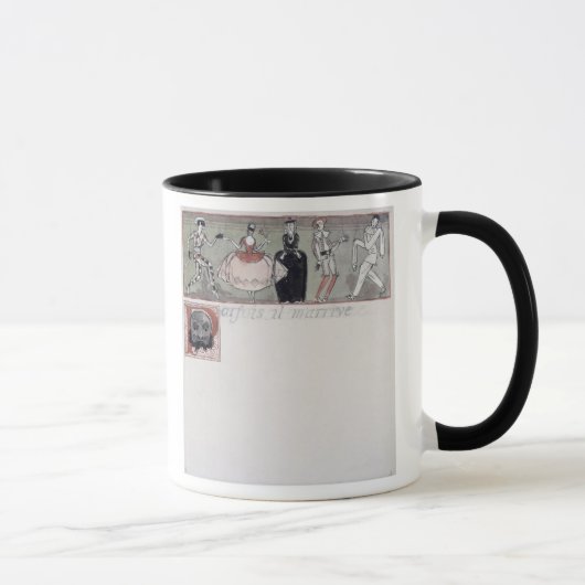 "Parfois IL m'arrive" (Tinte und w/c auf Papier) Tasse (Rechts)