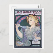 Parfüm, Alphonse Mucha Postkarte (Vorne/Hinten)