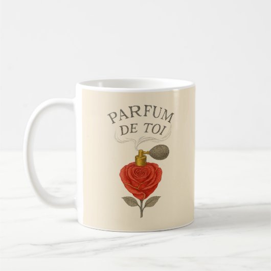 PARFUM DE TOI (Rosenparfüm Kunst) Kaffeetasse (Links)
