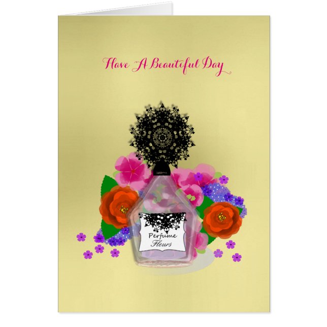Parfüm Flasche Blume Feminine Elegante (Vorne)
