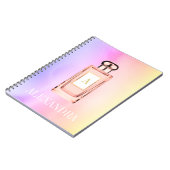 Parfüm Flasche Chic Monogram Personal Notizblock (Linke Seite)