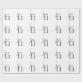 Parfum Flasche mit Eiffelturm und Seife Geschenkpapier (Flach)