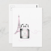 Parfum Flasche mit Eiffelturm und Seife Postkarte (Vorne/Hinten)