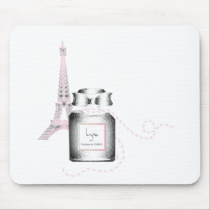 Parfum Flasche mit Eiffelturm und Seil Mousepad