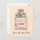 Parfum Flasche Mode Aquarell Eau de Parfum Postkarte (Vorne/Hinten)