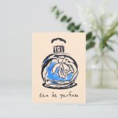 Parfum Flasche Mode Aquarell Eau de Parfum Postkarte (Stehend Vorderseite)