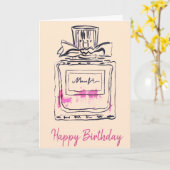 Parfüm Flasche Mode Aquarell Geburtstag Karte (Gelbe Blume)