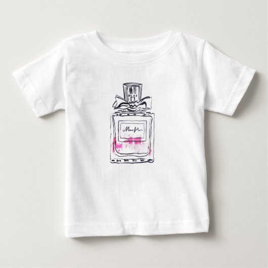 Parfüm Flasche Mode Aquarell Illustration Baby T-shirt (Vorderseite)