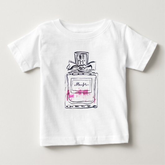 Parfüm Flasche Mode Aquarell Illustration Baby T-shirt (Vorderseite)